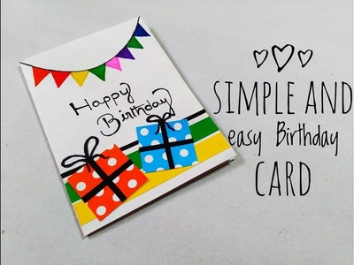 Simple and easy Birthday Card For Girlfriend. Boyfriend. Friend ❤️ Handmade Birthday Card Ideas