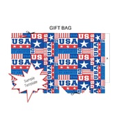 USA Gift Bag Template Patriotic Red White Blue PDF