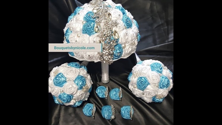 #1 DIY Brooch Bridal Bouquet Satin Roses l Glue Method l No Wires l Project Tutorial l Kit $29.99