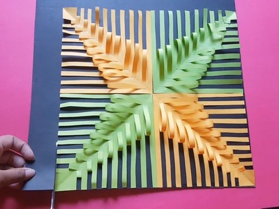 3D Paper Leaves Making | Easy Paper Crafts For Kids | Paper Star