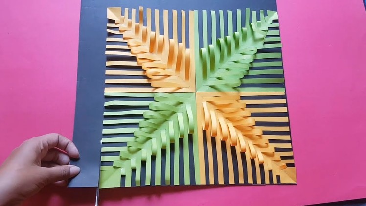 3D Paper Leaves Making | Easy Paper Crafts For Kids | Paper Star