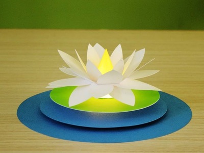 Amazing ! make a beautiful flower night lamp using color paper