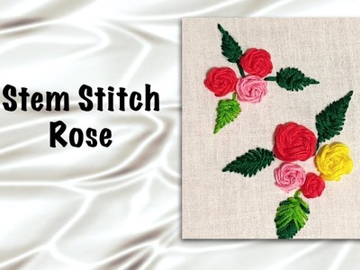 Basics of Hand Embroidery Stem Stitch Rose