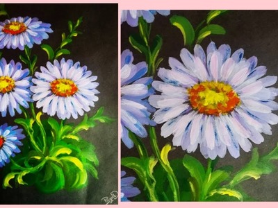 Beautiful Flower Painting | Acrylic Painting | Easy painting tutorials for beginners