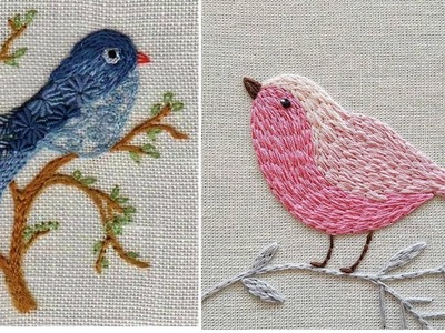 Beautiful Hand Embroidery Bird Designs