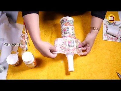 How, Decoupage A Glass Bottle, Decoupage A Glass Bottle