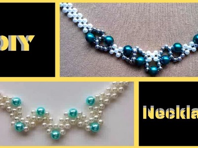 DIY Necklace for elegant outfits. Beaded Necklace Tutorial
