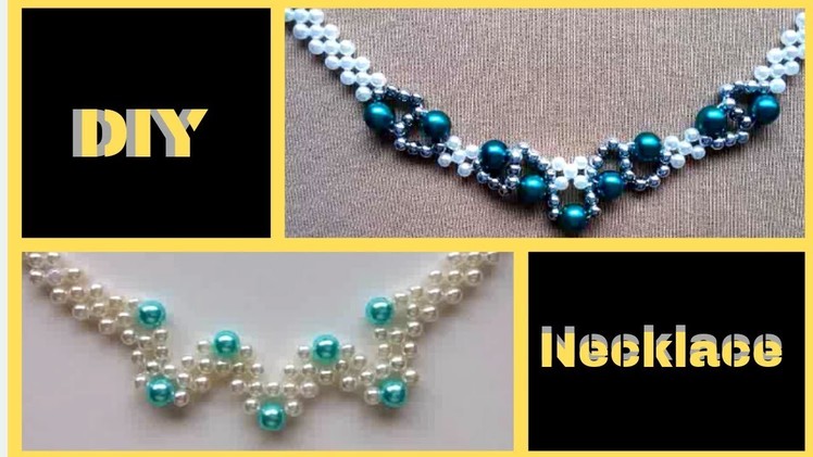 DIY Necklace for elegant outfits. Beaded Necklace Tutorial
