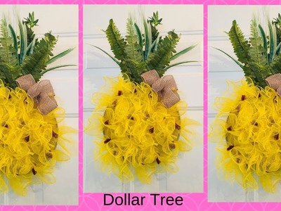 Dollar Tree PINEAPPLE Wreath DIY