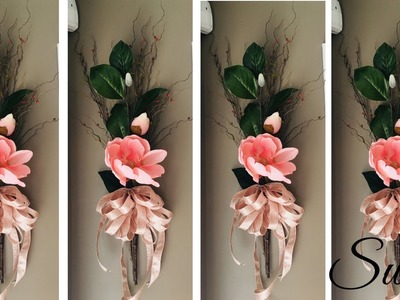 Easy DIY Floral Wall Swag Decoration Wreath