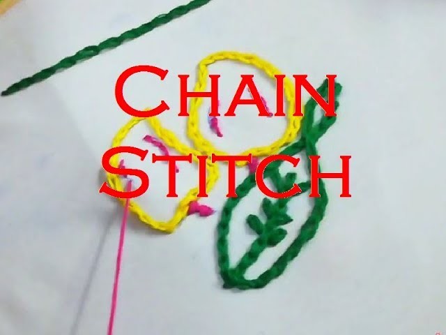 Hand Embroidery_Chain stitch Learn online in tamil in English