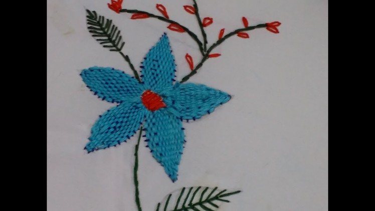 Hand embroidery design. checkered stitch