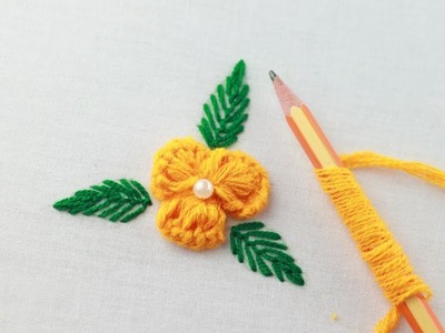 Hand Embroidery Easy Trick for Making Flowers | brazilian embroidery