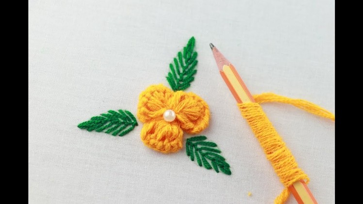 Hand Embroidery Easy Trick for Making Flowers | brazilian embroidery