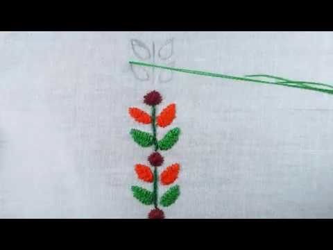 Hand embroidery flower stitch,embroidery design
