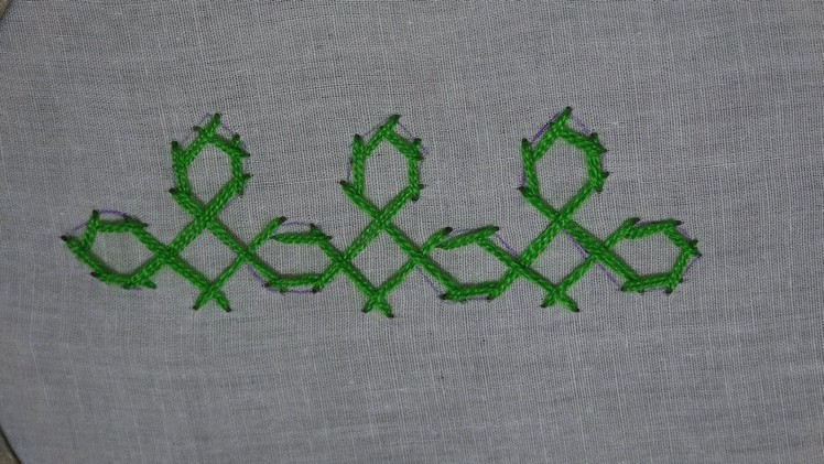 Hand Embroidery : Gujrati Stitch. Sindhi Stitch. Kutch Work Six Corner (Part 1)