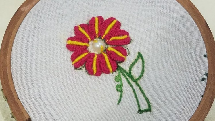 Hand embroidery,modren brazilian all over design embroidery stitch,beautiful flower embroidery