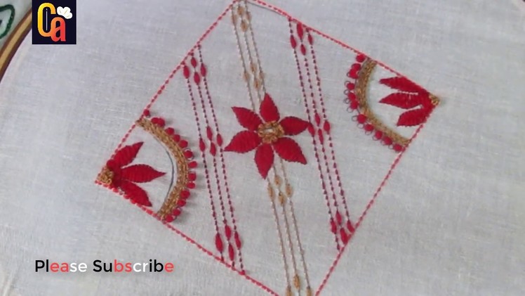 Hand Embroidery Nakshi kantha Design Drawing Stitching, brazilian Nakshi Kantha Design.