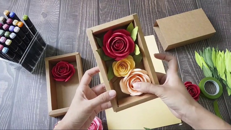 I'm doing a Flower Box Cardstock Paper Rose