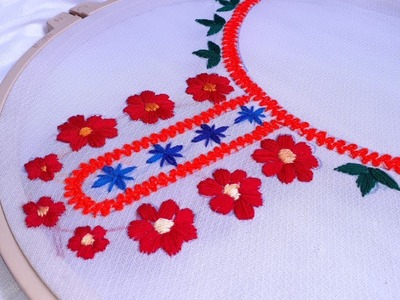 Neck Design.Hand Embroidery Beautiful Neck line Design for Kurti  #10,EID Special Neckline Design