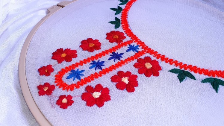 Neck Design.Hand Embroidery Beautiful Neck line Design for Kurti  #10,EID Special Neckline Design