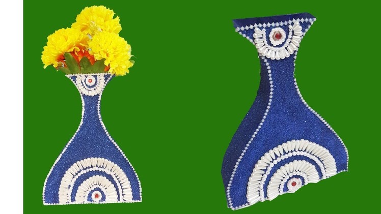 New style flower vase||Wonderful flower vase with paper||Easy flower vase making