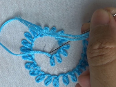 Rosette Chain Stitch,basic hand embroidery tutorial