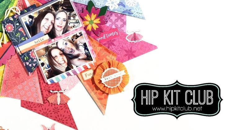 Scrapbook process #35 Hip Kit Club Ad | April Weekend | Vicki Parker