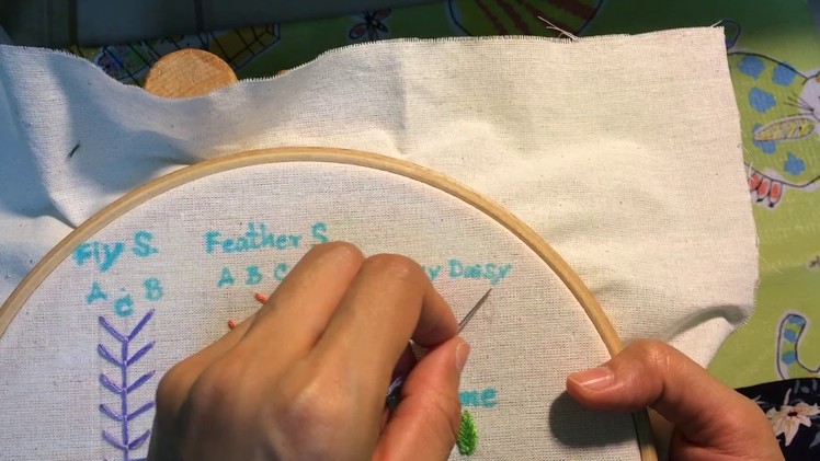 งานปักพื้นฐาน Part 7: Hand Embroidery Lazy Daisy Stitch