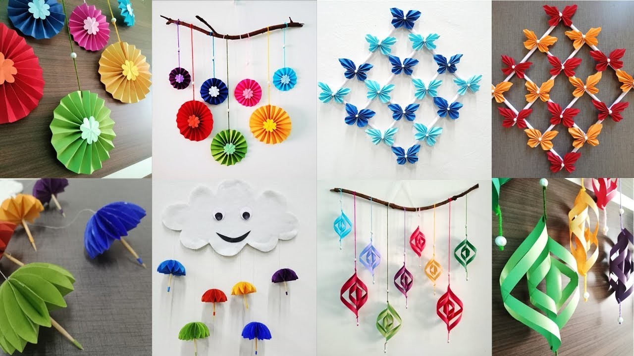 5 Attractive Paper Wall Hanging Tutorials DIY Easy Wall Decoration Ideas