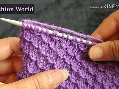 Beginners label knitting design||easy knitting design in hindi (english subtitles)