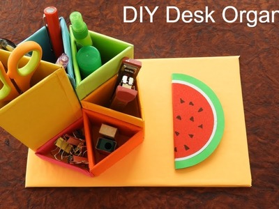 DIY Desk Organizer | DESKTOP ORGANIZER from Cardboard | Desk Decor Ideas  - Back to school