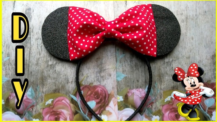 DIY DIADEMA DE MINNIE MOUSE MUY FACIL DE HACER | MINNIE HEADBAND