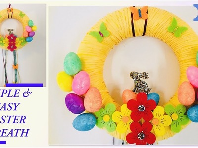 DIY Easter wreath| Spring decor for door