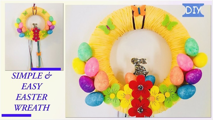 DIY Easter wreath| Spring decor for door