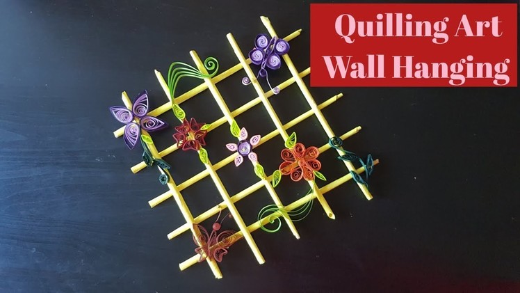 DIY #QuillingPaper #Wallhanging.Beautiful Flowers And Butterflies Design.Paper  Quilling Art!