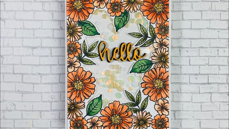 DIY Shaker Card Frame with Spring Fling Florals