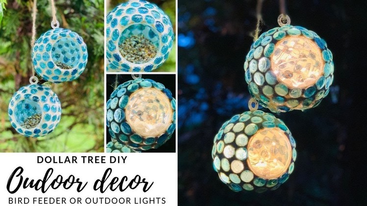 DOLLAR TREE OUTDOOR DECOR DIY|OUTDOOR LIGHTING|MEASURE & MIX