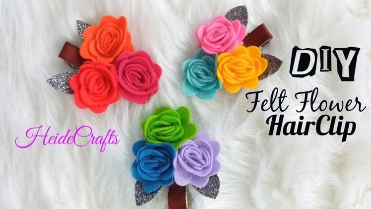 Felt Flower Hairclip DIY || Easy Tutorial || How to Make