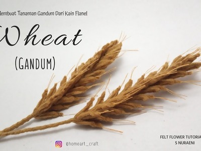 Felt Flowers DIY - How To Make Wheat Felt Plant - DIY Fake Plant - Tutorial Felt (EASY!)