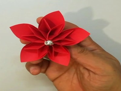 Flores de Origami - paper flower making - How to make Roses - Flor Diy