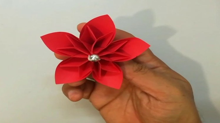 Flores de Origami - paper flower making - How to make Roses - Flor Diy