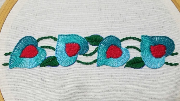 Hand embroidery,borderline hand stitch for dress,unique border design