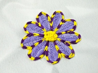 Hand Embroidery | Fantasy Flower Stitch | Fantasy Flower Embroidery | Magic Chain Stitch Flower