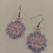 Handmade Blue Pink Earring