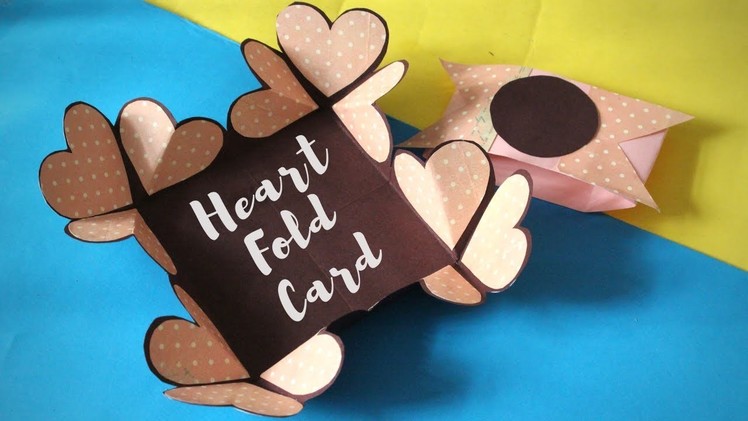 Heart Pop Up Card | Heart Napkin Fold Card | Handmade Gift.Card Idea for Father's Day