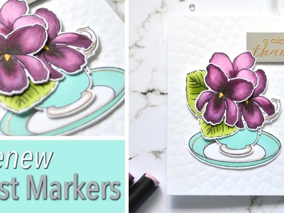 How to Colour with Artist Markers - Altenew Sweet Violets