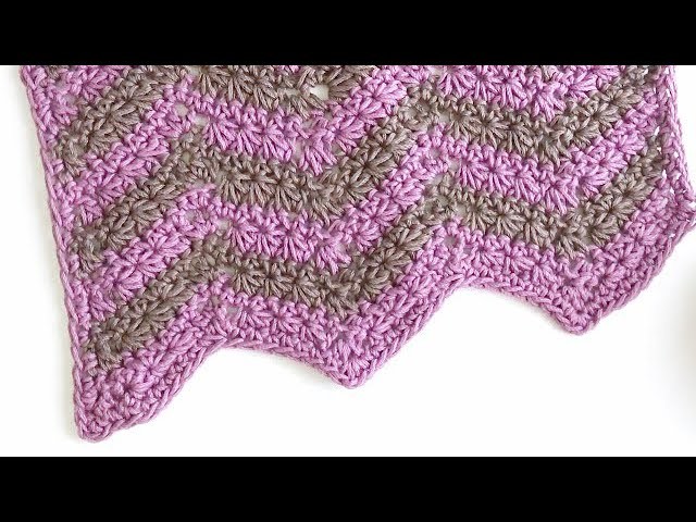 How to Crochet Star Stitch Chevrons