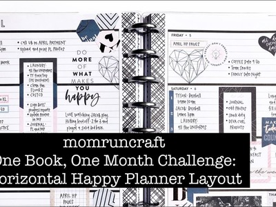 One Month, One Sticker Book Challenge: Horizontal Planner Layout