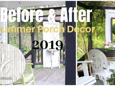 Porch Decor Ideas ~ Summer Porch ~ Farmhouse Porch Decor ~ Porch Swing Installation